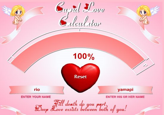 love calculator. Love Calculator - Does he/she really loves you?